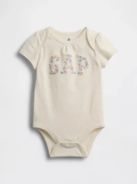 Bodys pour bébé en coton bio avec logo floral