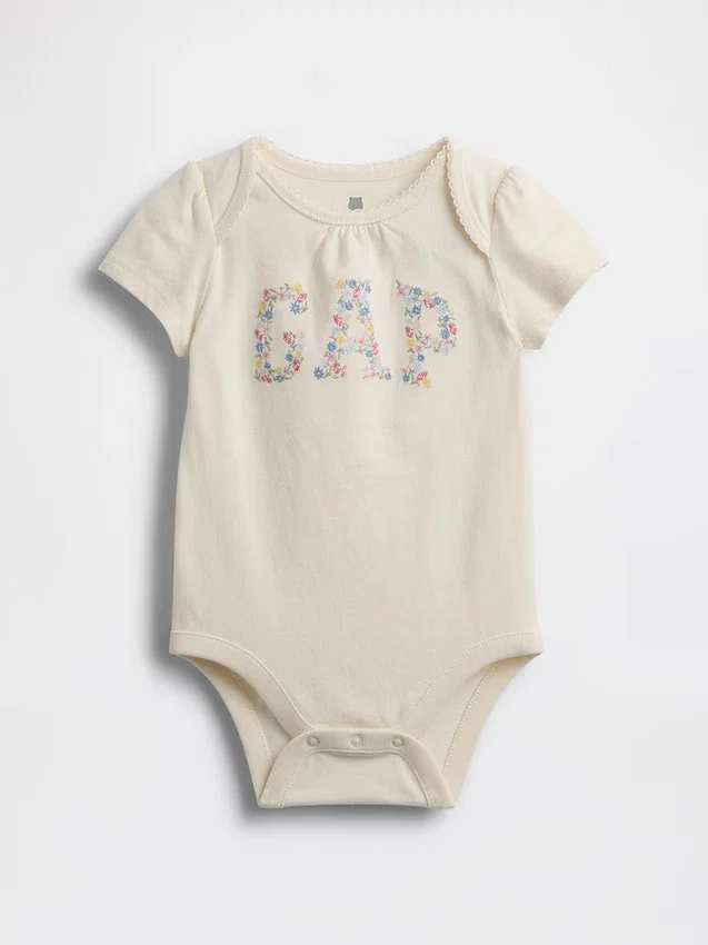 Bodys pour bébé en coton bio avec logo floral