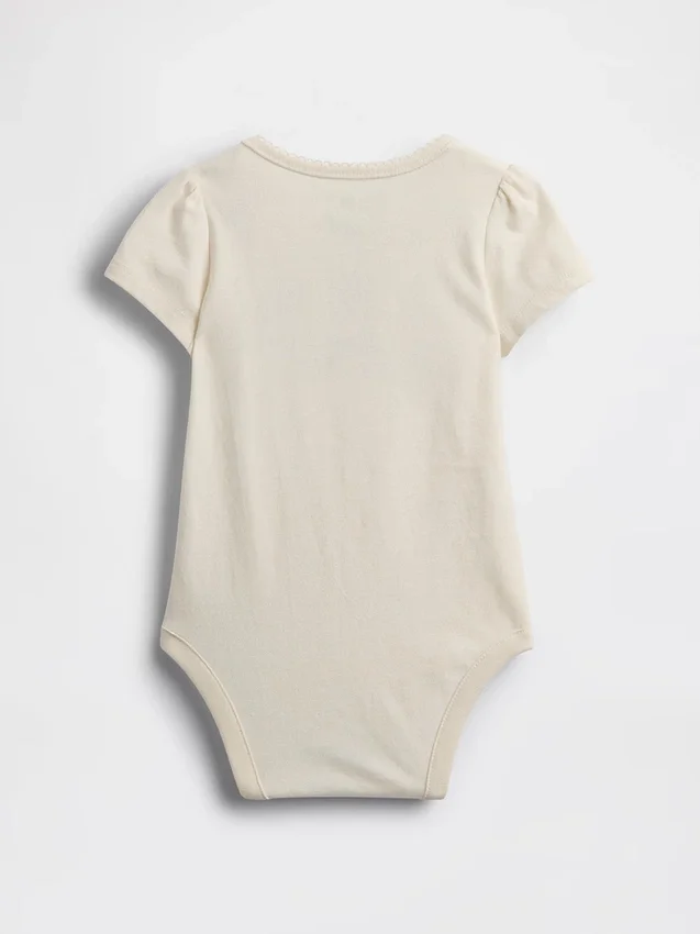 Bodys pour bébé en coton bio avec logo floral