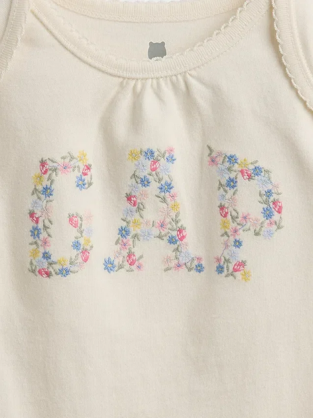 Bodys pour bébé en coton bio avec logo floral