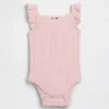 Bodys sans manches en coton pointelle côtelé pour bébé