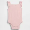 Bodys sans manches en coton pointelle côtelé pour bébé