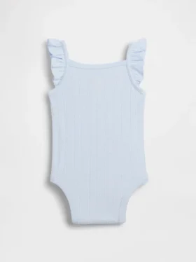 Bodys sans manches en coton pointelle côtelé pour bébé