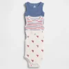 Bodys sans manches à poche « Baby First Favorites » en maille finement côtelée (lot de 3)
