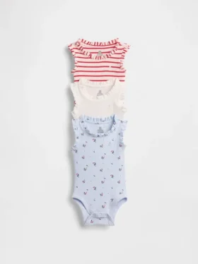 Bodys sans manches à volants Tinyrib « Baby First Favorites » (lot de 3)