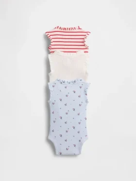 Bodys sans manches à volants Tinyrib « Baby First Favorites » (lot de 3)