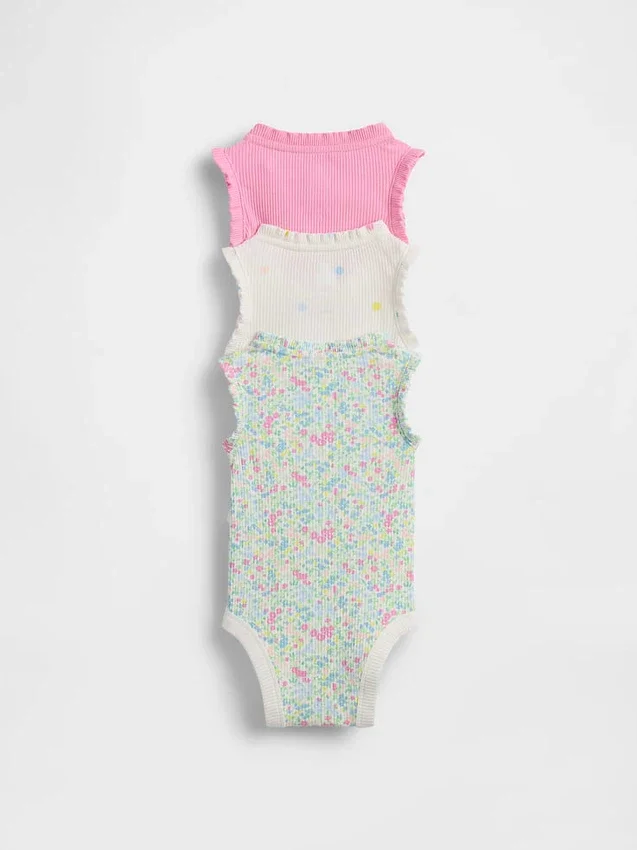Bodys sans manches à volants Tinyrib « Baby First Favorites » (lot de 3)