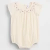 Bodys smockés à fleurs pour bébé