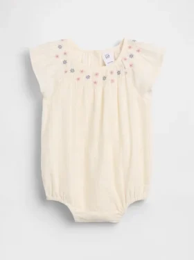 Bodys smockés à fleurs pour bébé