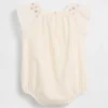Bodys smockés à fleurs pour bébé