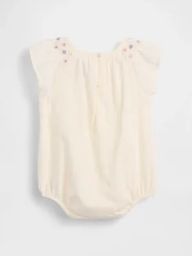 Bodys smockés à fleurs pour bébé