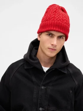 Bonnet CashSoft à mailles torsadées