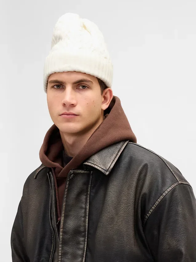 Bonnet CashSoft à mailles torsadées