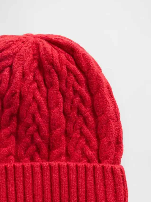 Bonnet CashSoft à mailles torsadées