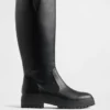 Bottes hautes en cuir vegan à semelle crantée