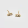 Boucles d’oreilles Admiral Row en or avec perle en forme de barre