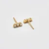 Boucles d’oreilles Admiral Row en or avec perle en forme de barre