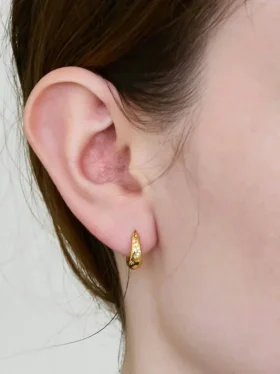 Boucles d’oreilles créoles en or « Lune et étoiles » Admiral Row