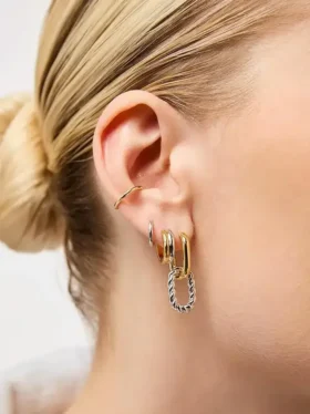 Boucles d’oreilles créoles Huggie Ana Luisa Asher