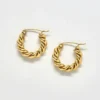 Boucles d’oreilles créoles ovales torsadées en or Admiral Row