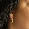 Boucles d’oreilles créoles ovales torsadées en or Admiral Row