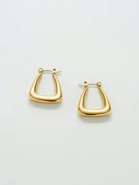 Boucles d’oreilles créoles triangulaires dorées Admiral Row