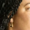 Boucles d’oreilles créoles triangulaires dorées Admiral Row