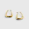 Boucles d’oreilles créoles triangulaires dorées Admiral Row