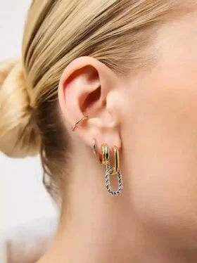 Boucles d’oreilles doubles créoles Ana Luisa Ash