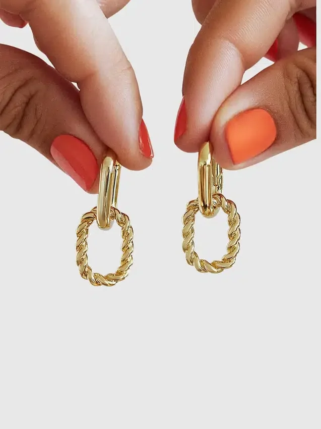Boucles d’oreilles doubles créoles Ana Luisa Ash