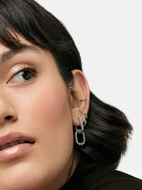 Boucles d’oreilles doubles en argent « Ash » d’Ana Luisa
