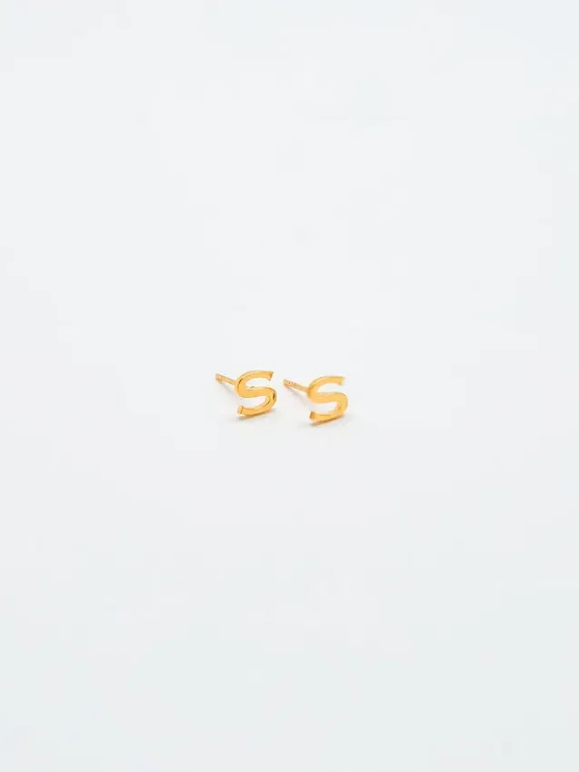 Boucles d’oreilles « Initial » en or Admiral Row