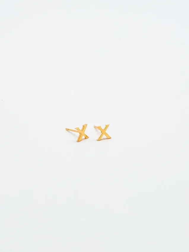 Boucles d’oreilles « Initial » en or Admiral Row