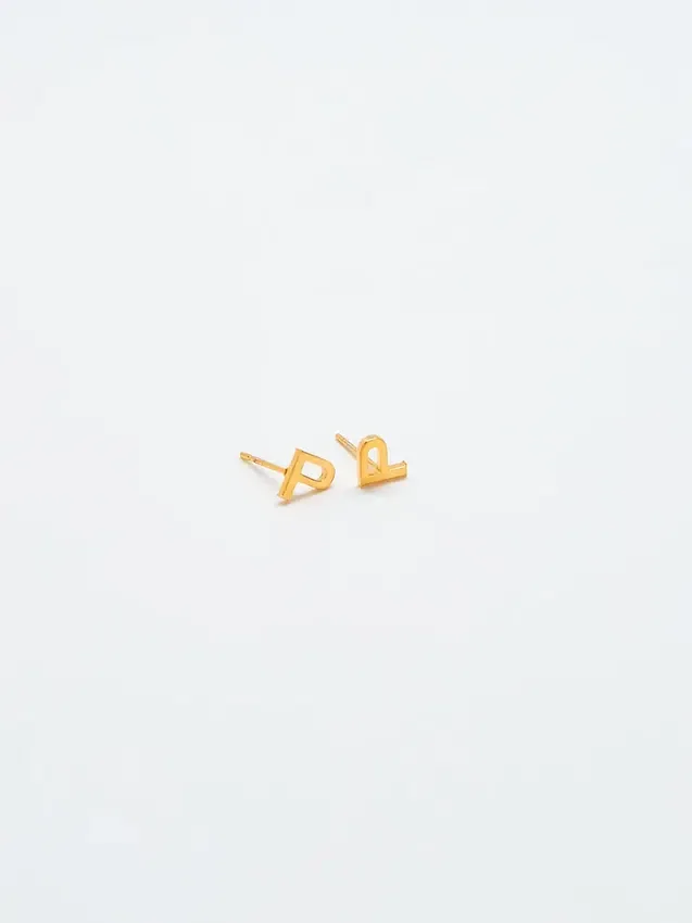Boucles d’oreilles « Initial » en or Admiral Row