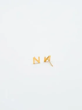 Boucles d’oreilles « Initial » en or Admiral Row