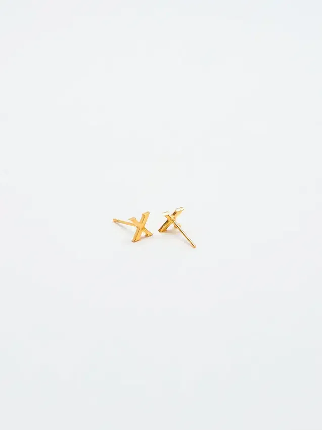 Boucles d’oreilles « Initial » en or Admiral Row