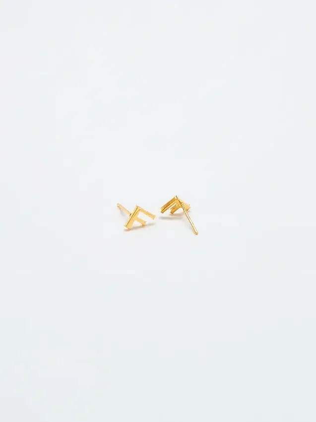 Boucles d’oreilles « Initial » en or Admiral Row