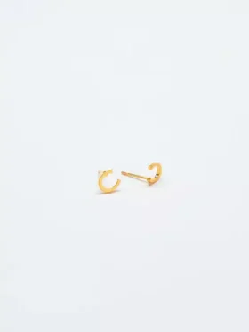 Boucles d’oreilles « Initial » en or Admiral Row