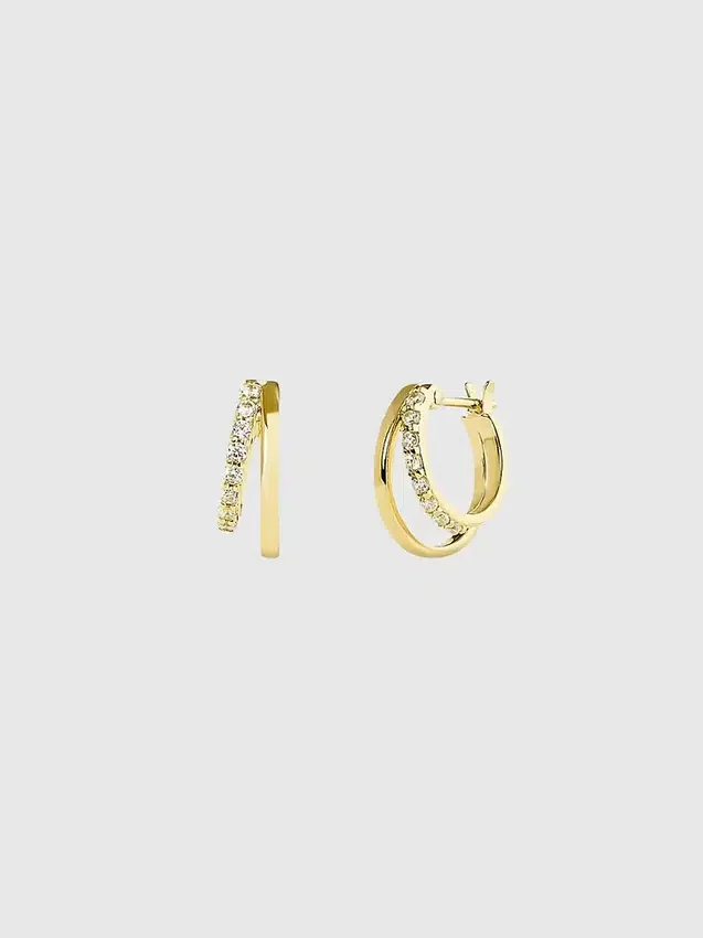 Boucles d’oreilles mini double créole « Toda » d’Ana Luisa