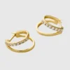 Boucles d’oreilles mini double créole « Toda » d’Ana Luisa