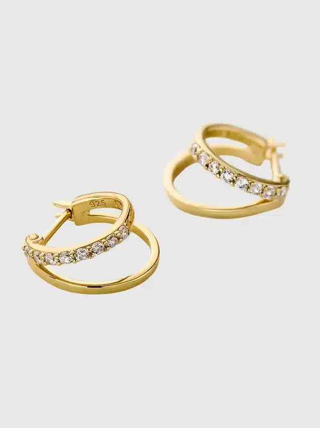 Boucles d’oreilles mini double créole « Toda » d’Ana Luisa