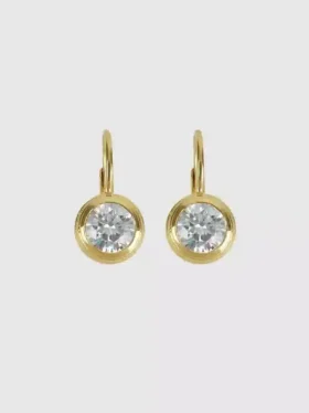 Boucles d’oreilles pendantes à monture en forme de cœur