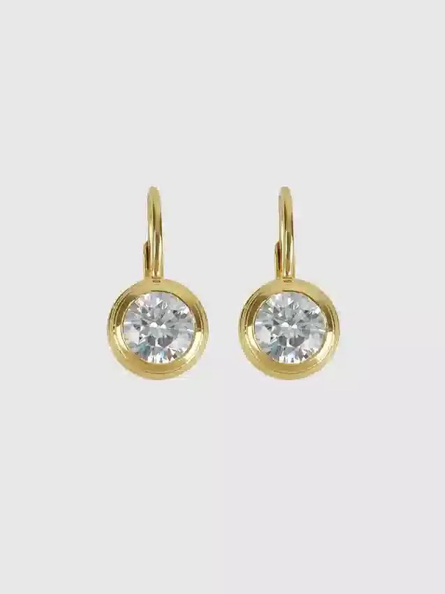 Boucles d’oreilles pendantes à monture en forme de cœur