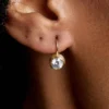 Boucles d’oreilles pendantes à monture en forme de cœur