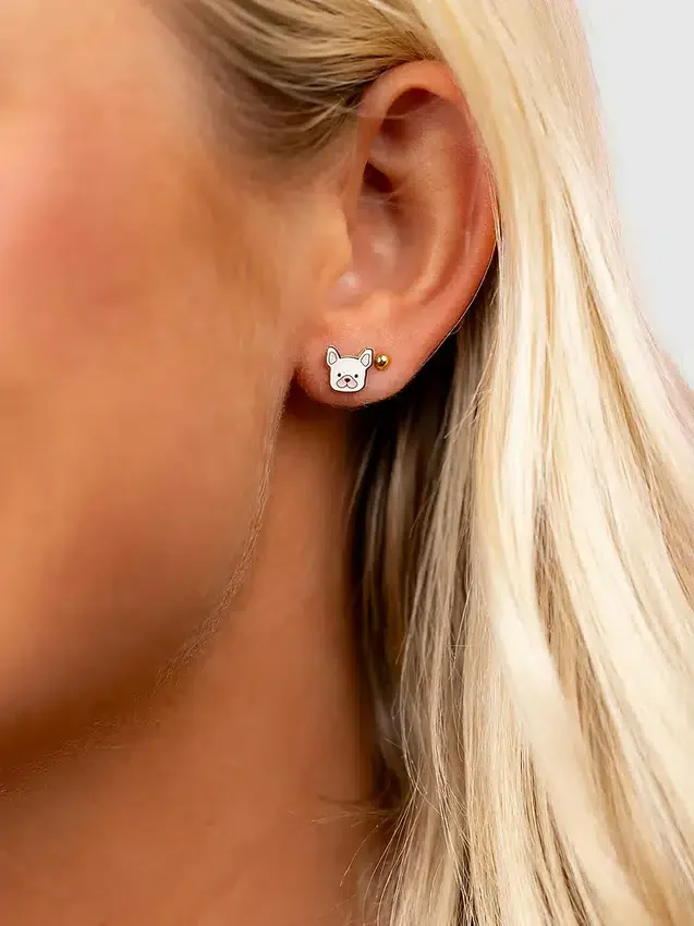 Boucles d’oreilles à vis « Chien »