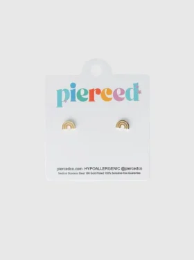 Boucles d’oreilles à vis « Classic Rainbow » de Pierced Co