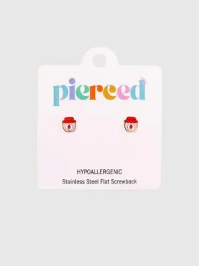 Boucles d’oreilles à vis « Confiture de fraise » de Pierced Co