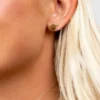 Boucles d’oreilles à vis « empreinte de patte » pour oreilles percées