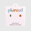Boucles d’oreilles à vis « Gousse de pois / Tomate » de Pierced Co