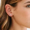 Boucles d’oreilles à vis « Heart Duo » de Pierced Co
